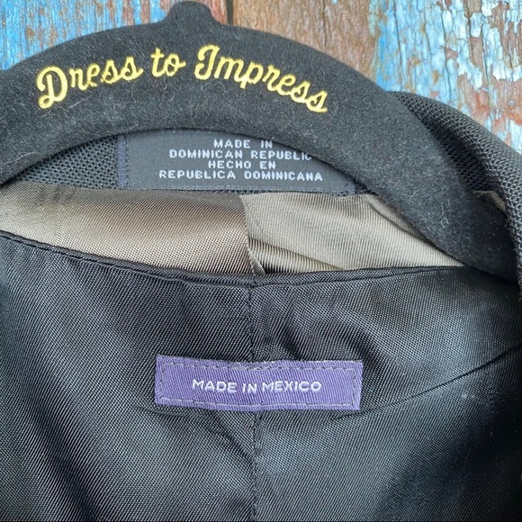 Stafford Black Wool Blend Suit Jacket w/ Vest - Picture 2 of 11